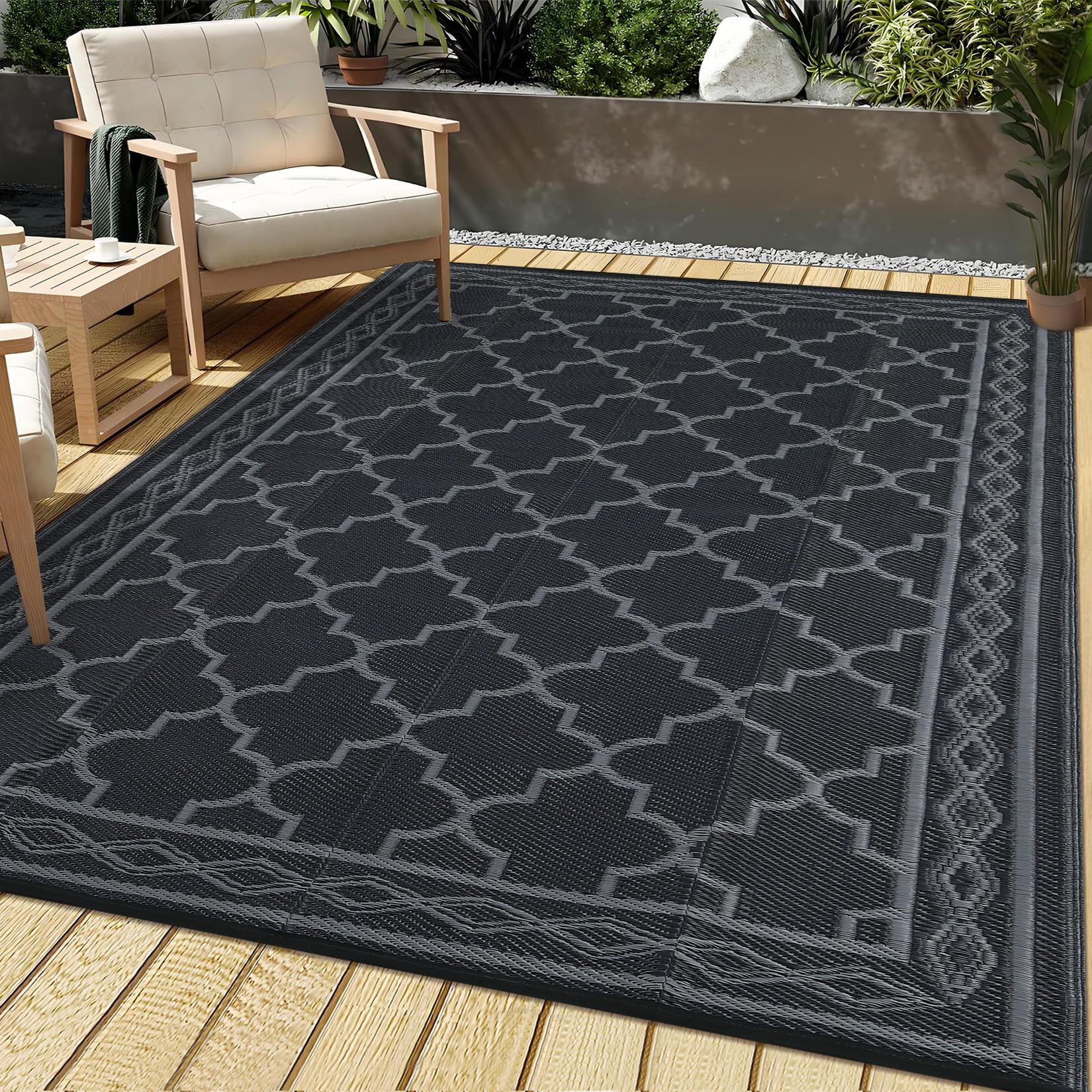 Garvee vista frontal de la alfombra exterior mostrando diseño y color