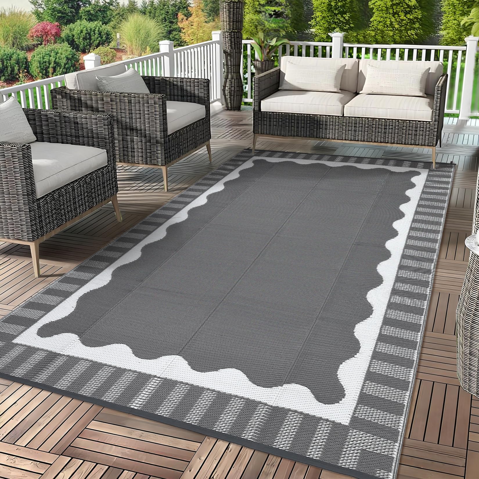 Garvee alfombra exterior frontal mostrando diseño moderno y durabilidad