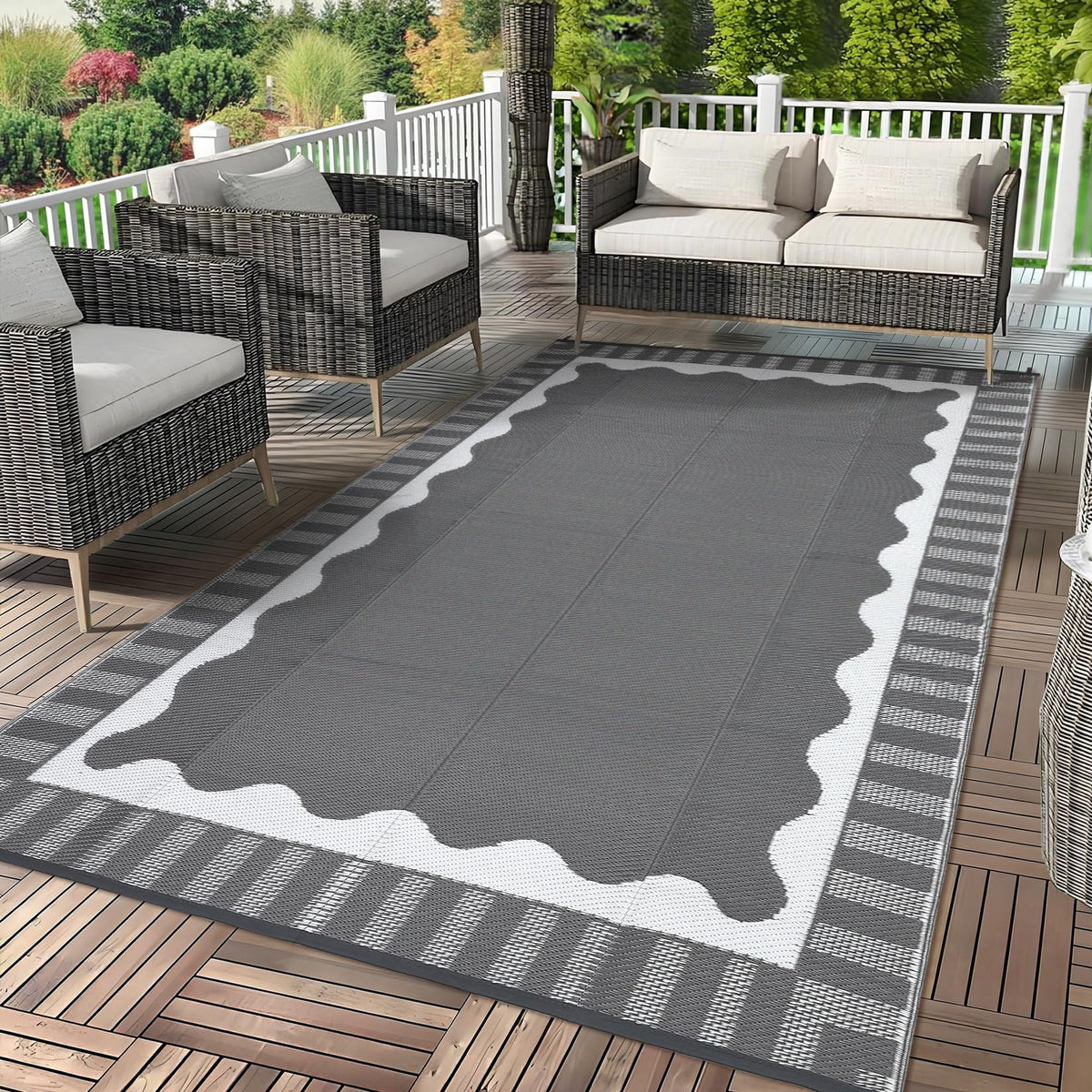 Garvee alfombra exterior frontal mostrando diseño moderno y durabilidad