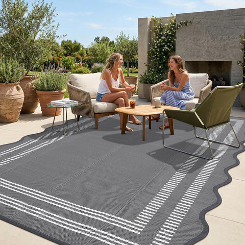 Garvee alfombra exterior frontal mostrando diseño estético y resistencia