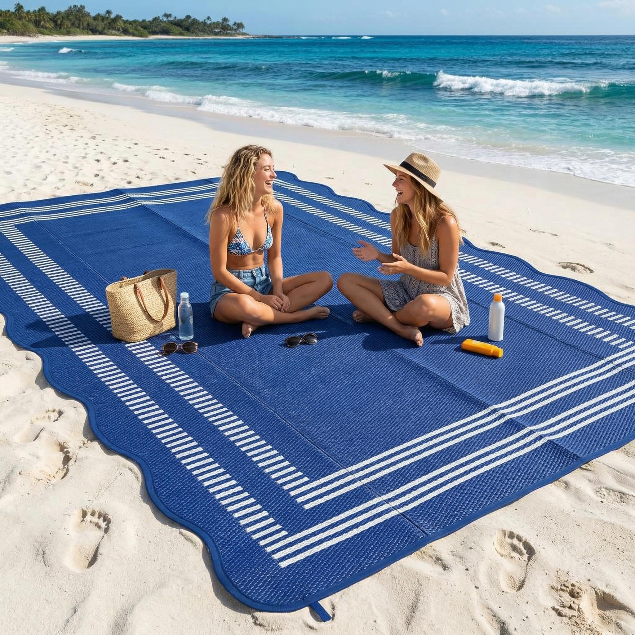 Garvee alfombra exterior frontal mostrando patrón geométrico y beneficios estéticos