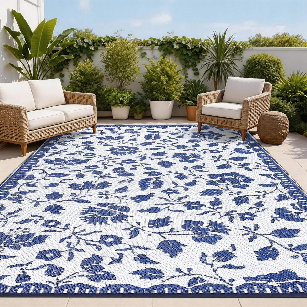 Garvee vista frontal de la alfombra 9x12 mostrando diseño vintage y elegancia