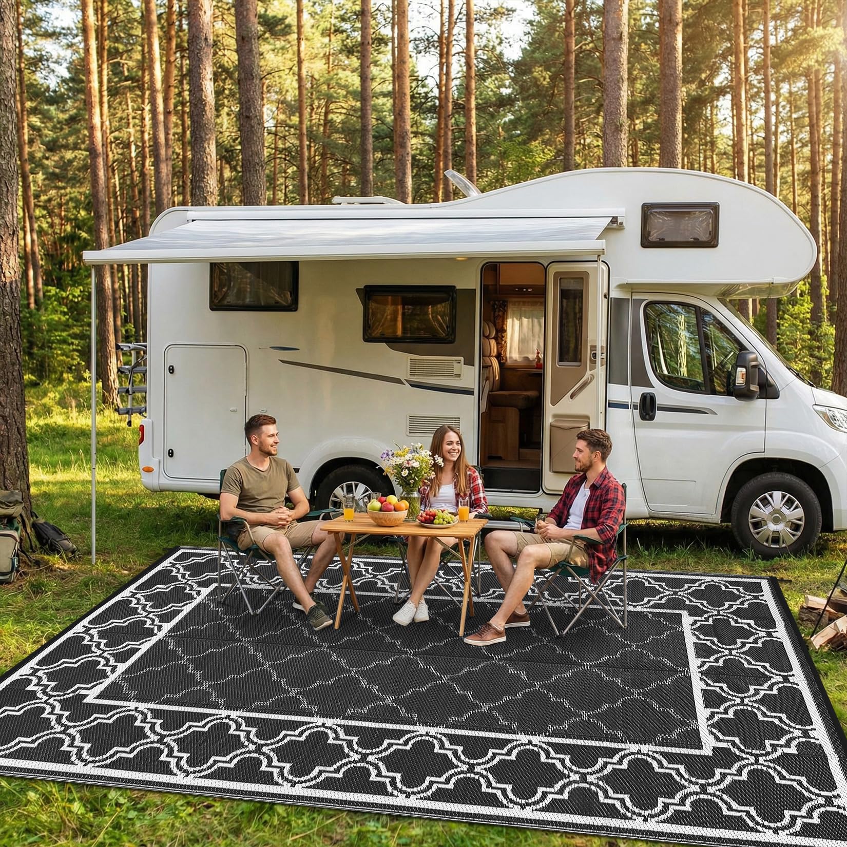 Garvee alfombra plegada lista para transportar fácil a la playa