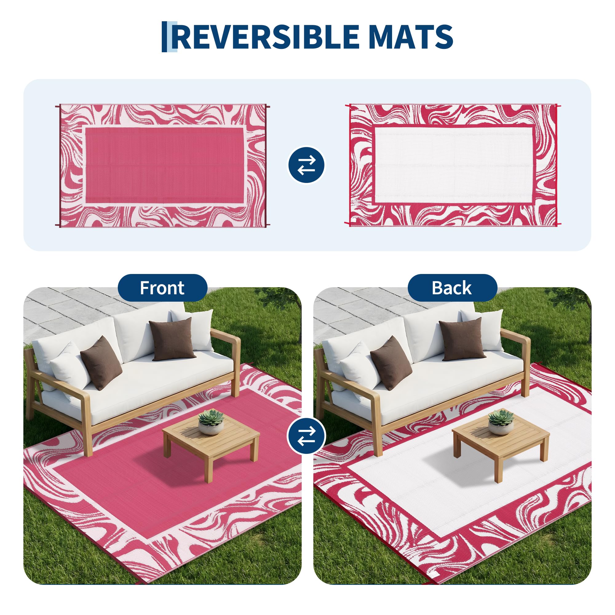 Garvee lado reversible blanco para aspecto luminoso y fácil combinación