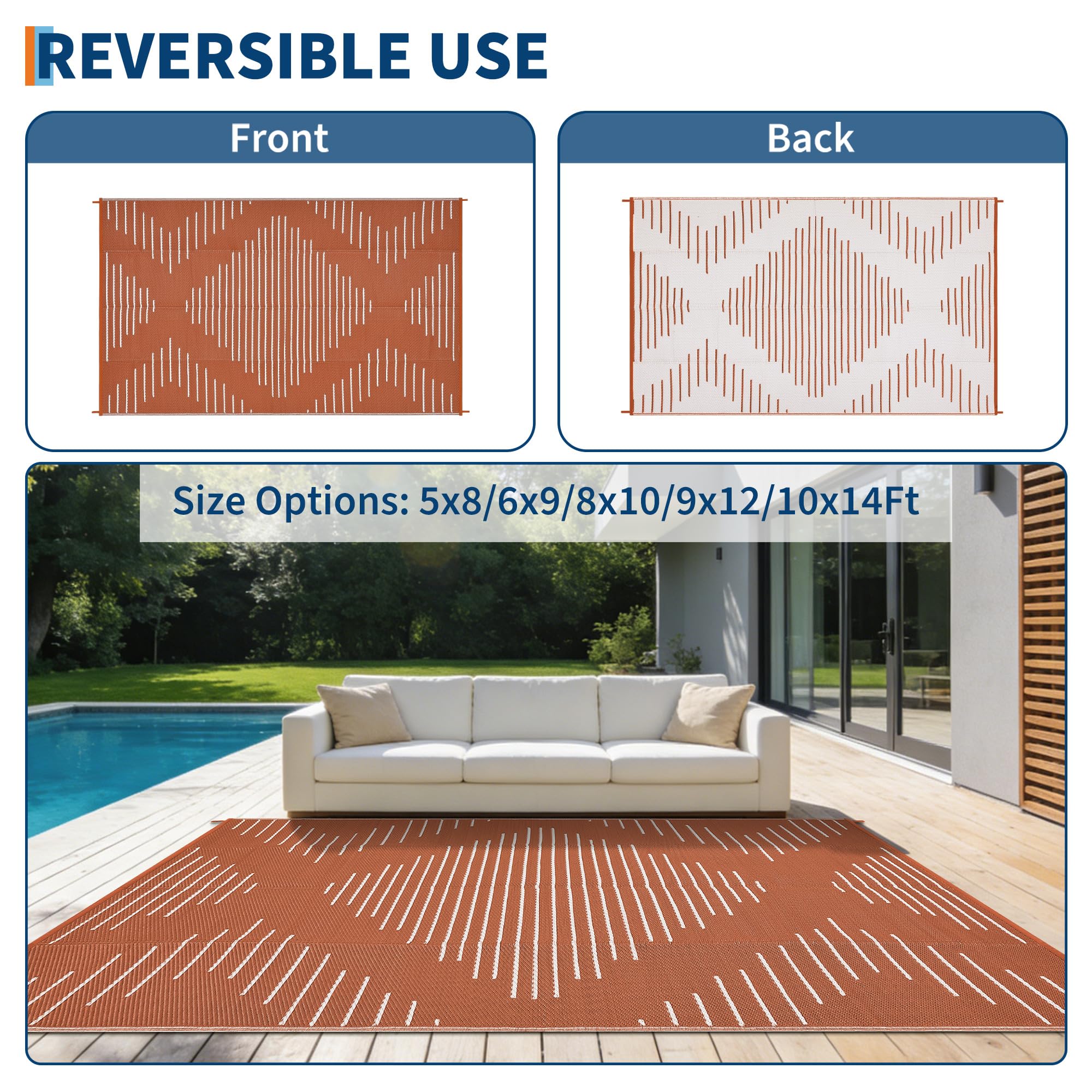 Garvee lado blanco reversible mostrando aspecto limpio para exteriores