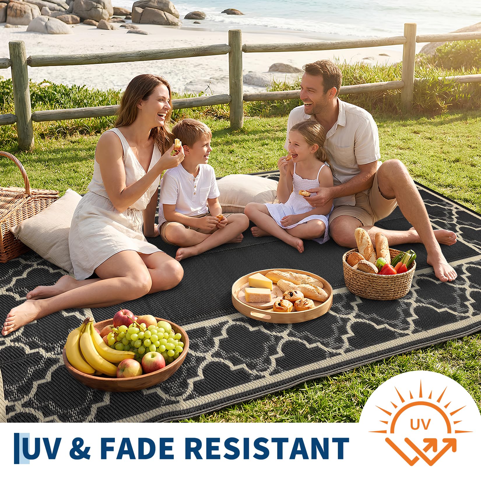 Garvee alfombra reversible con ambas caras visibles para doble estilo