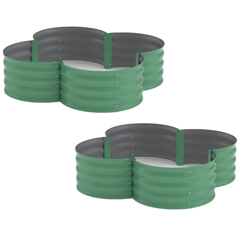Garvee vista frontal de la maceta pétalo verde mostrando diseño modular y estética