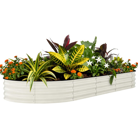 Garvee frontal de la jardinera ovalada mostrando capacidad y diseño