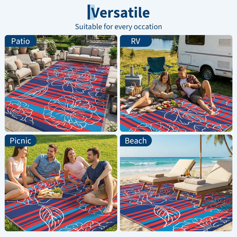 Garvee alfombra plegada compacta para transporte y almacenamiento sencillo