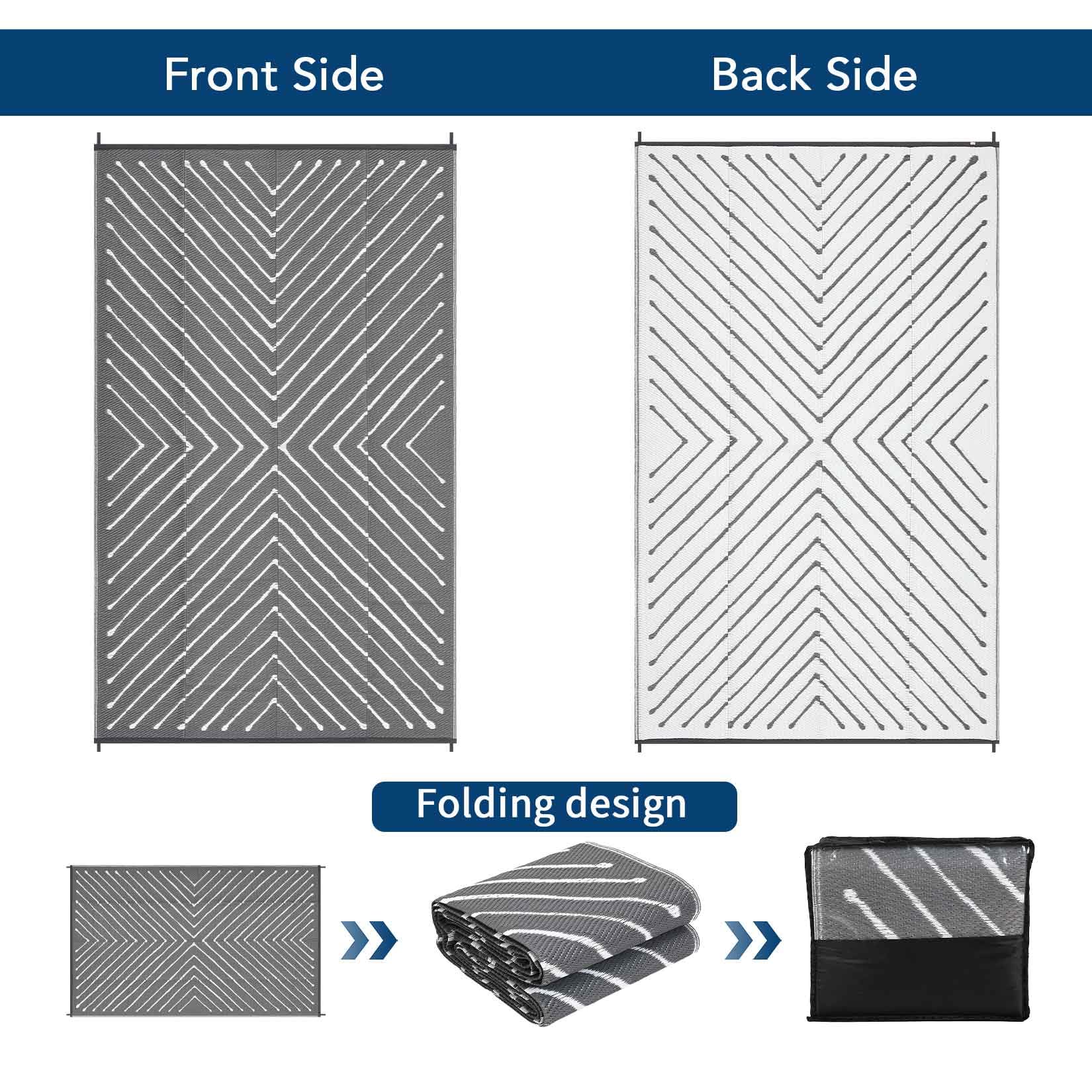 Garvee alfombra mostrando el lado reversible para cambiar el estilo rápido