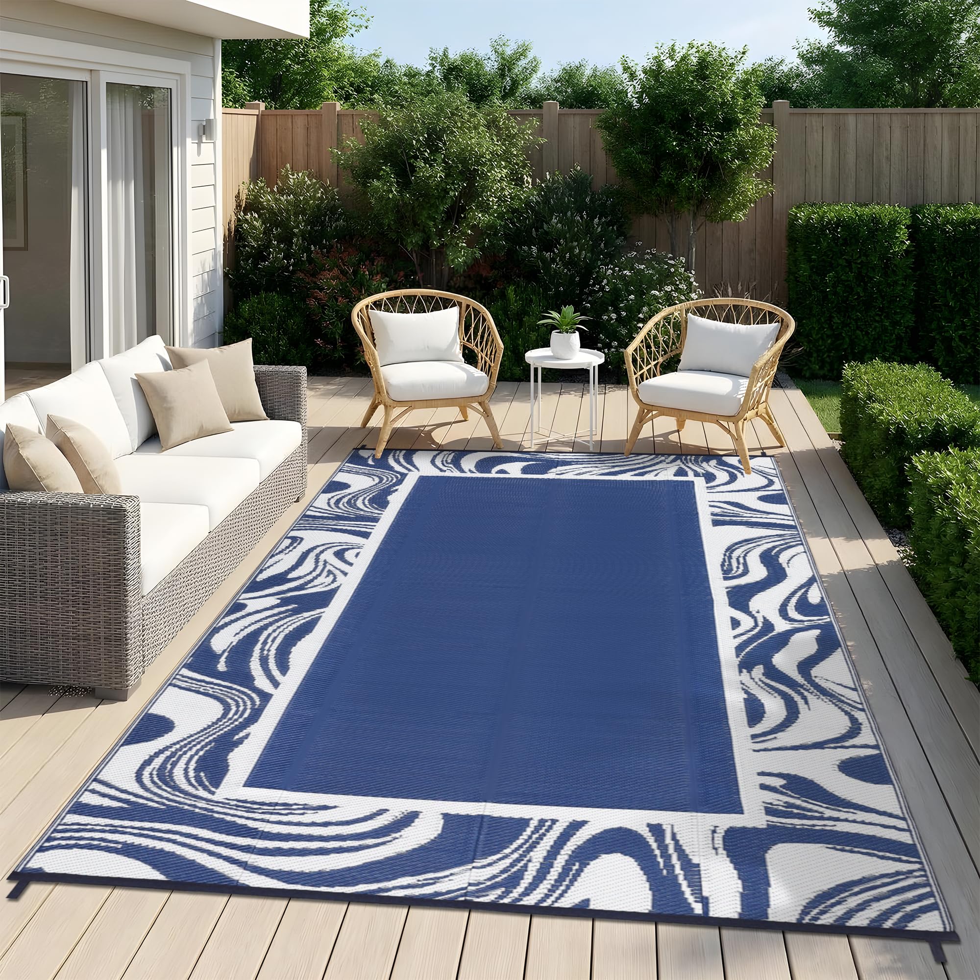 Garvee alfombra en patio con muebles mejora estética y comodidad exterior