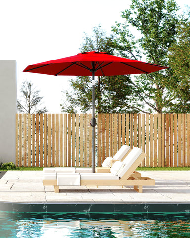 GarveeLife sombrilla en ambiente de piscina, confort y protección solar