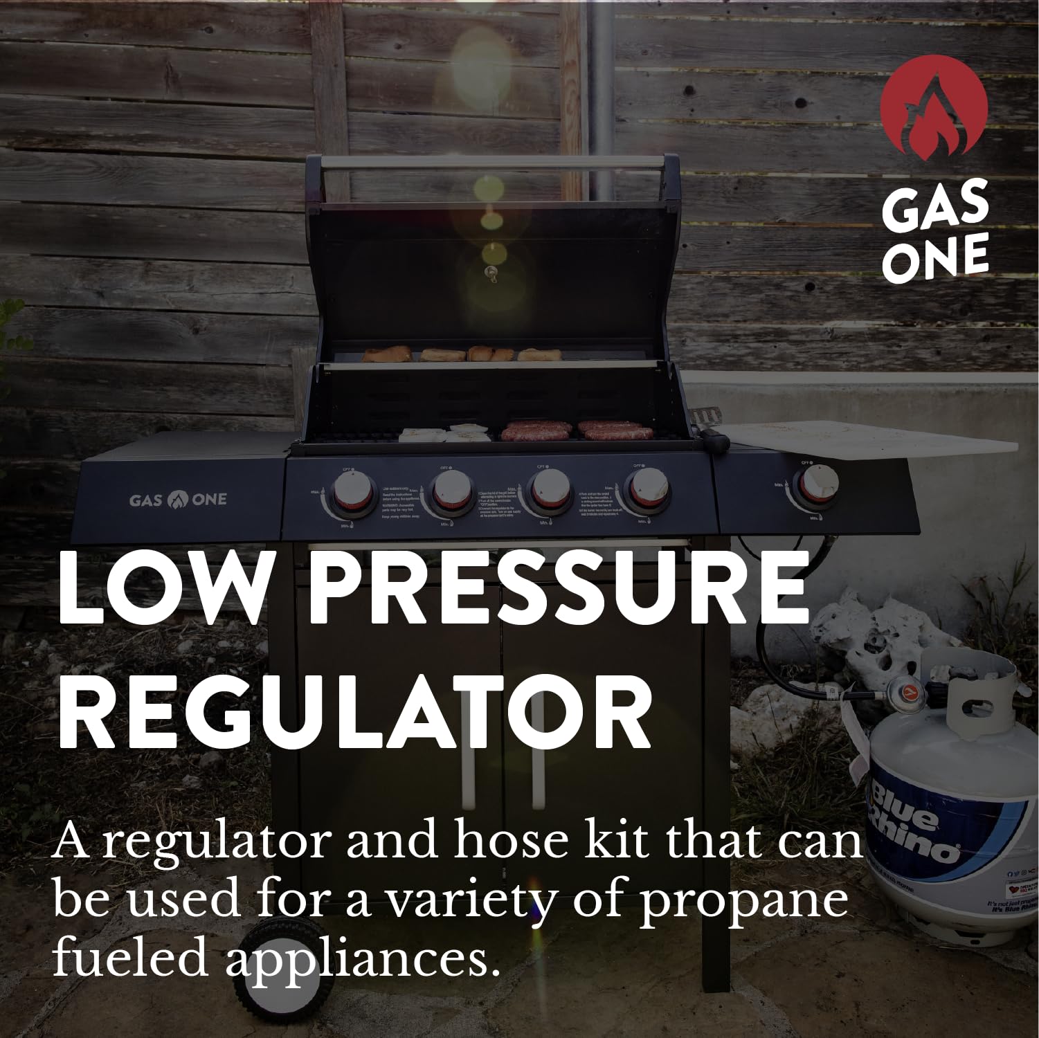 Gas One detalle de la manguera reforzada que indica durabilidad y resistencia