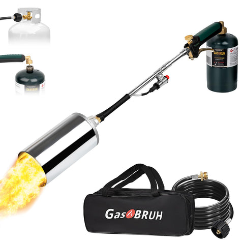 GasBRUH soplete frontal mostrando construcción robusta y control fácil
