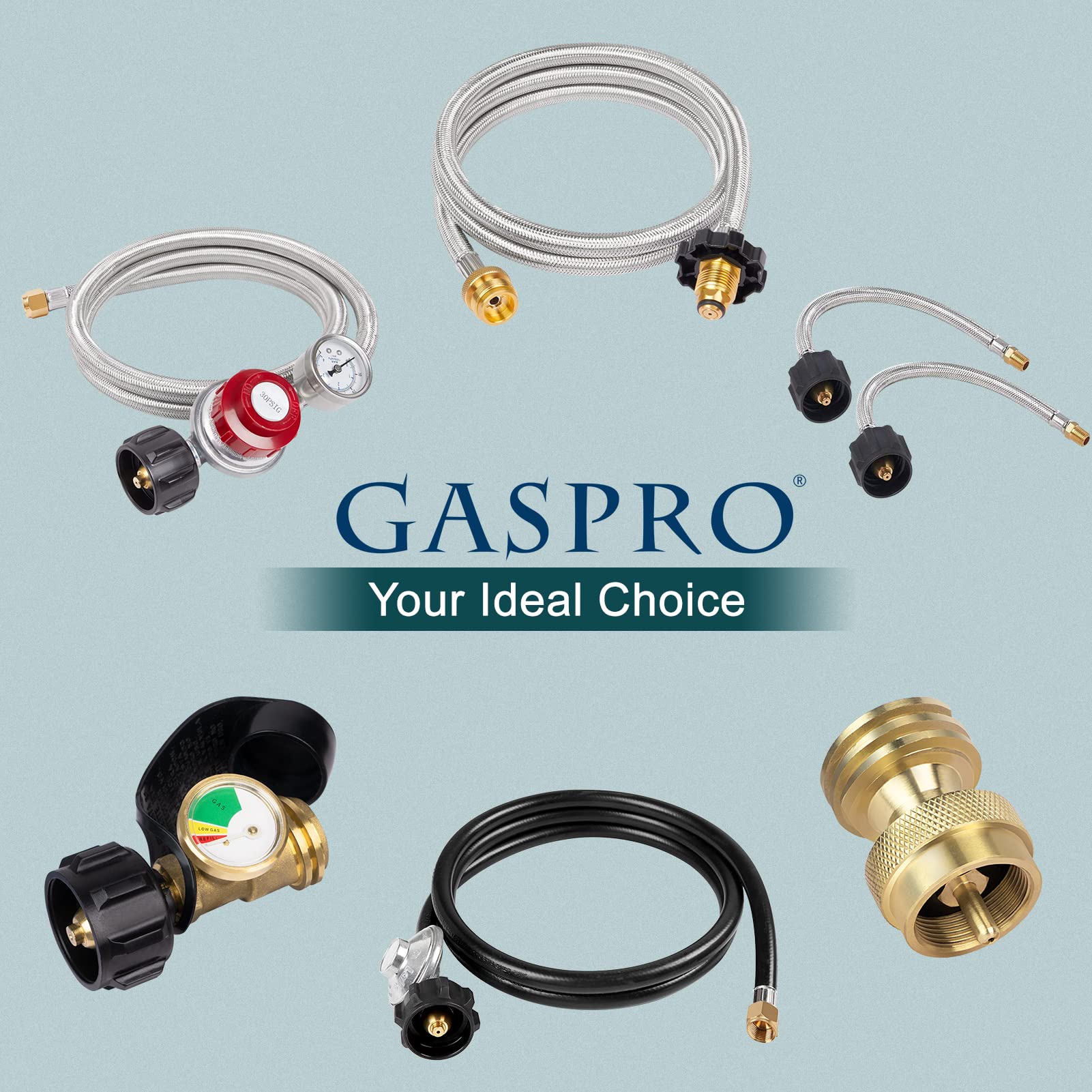 GASPRO empaque y piezas incluidas listos para instalar en minutos