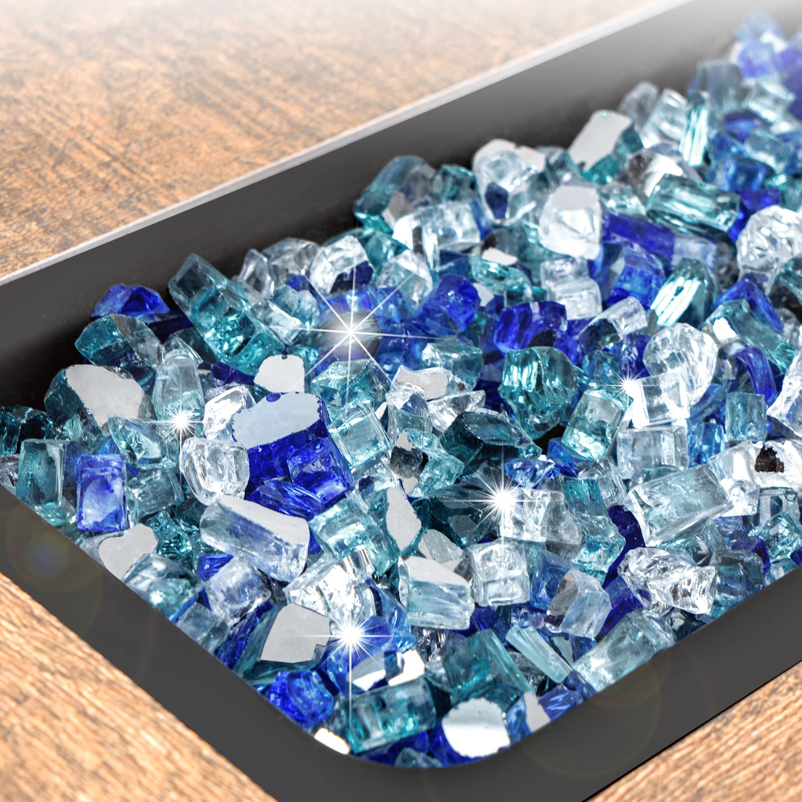 GASPRO textura cercana de cristales reflectantes que mejora el brillo de la llama