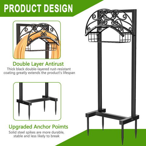 Gayuteay soporte lateral con manguera enrollada y orden