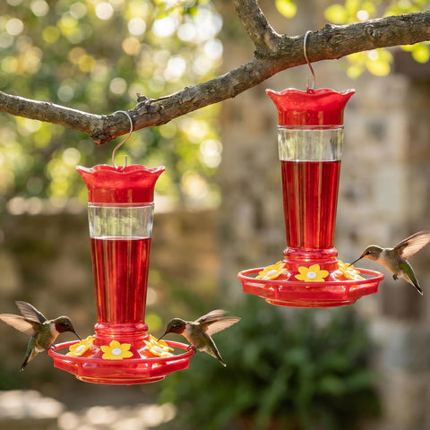 Gbekery alimentador colgando en una rama, añade vida al jardín y atrae aves