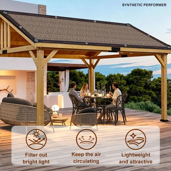 GCEXDLDP lona instalada en pérgola creando sombra y frescor
