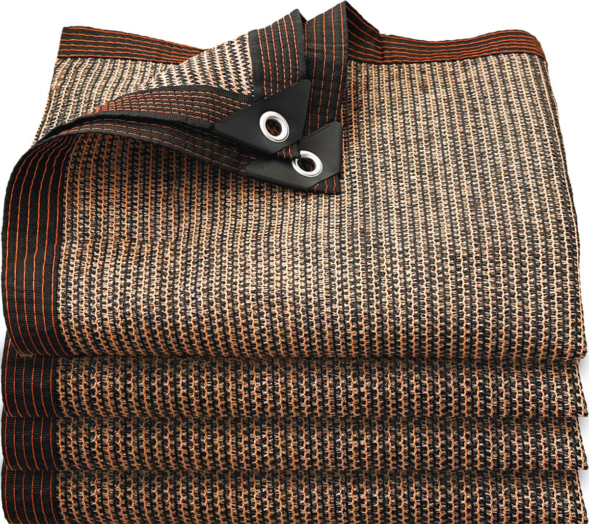 GCEXDLDP malla frontal empaquetada mostrando tamaño y color marrón, protege jardines