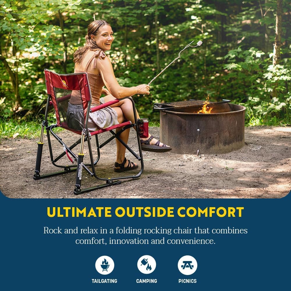 GCI Outdoor primer plano del respaldo de malla que mejora ventilación y confort