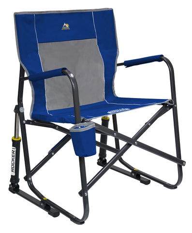 GCI Outdoor vista frontal de la silla con balanceo suave y diseño portátil