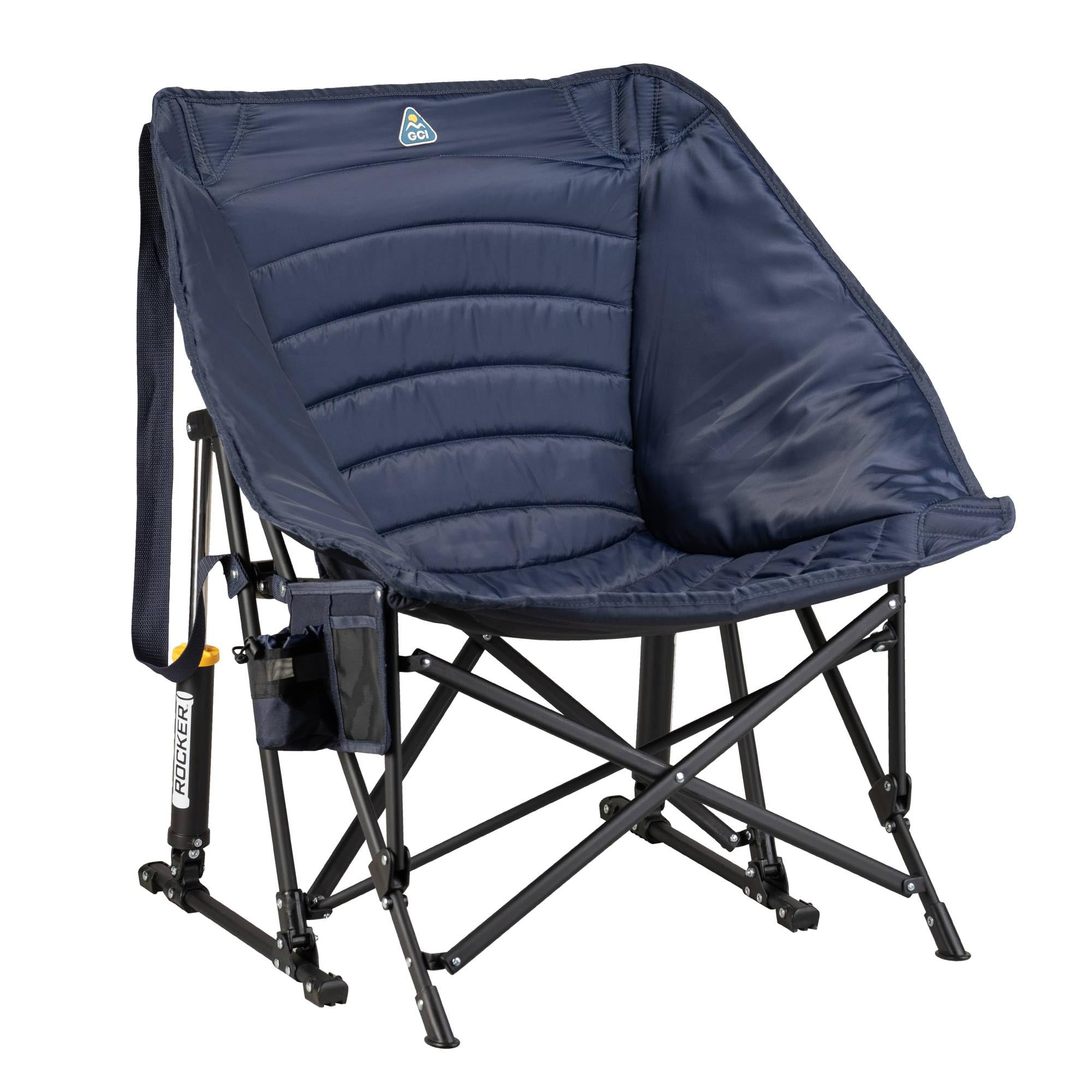GCI Outdoor Puff Rocker vista frontal mostrando estructura robusta y confort