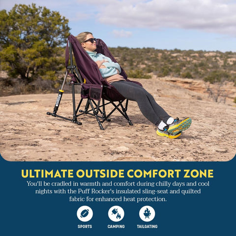 GCI Outdoor Puff Rocker Terra textura de la tela resistente que aporta durabilidad