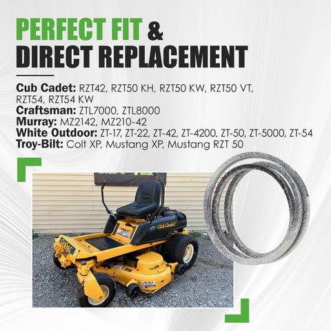 GEATaaT correa instalada en Cub Cadet, transmisión consistente
