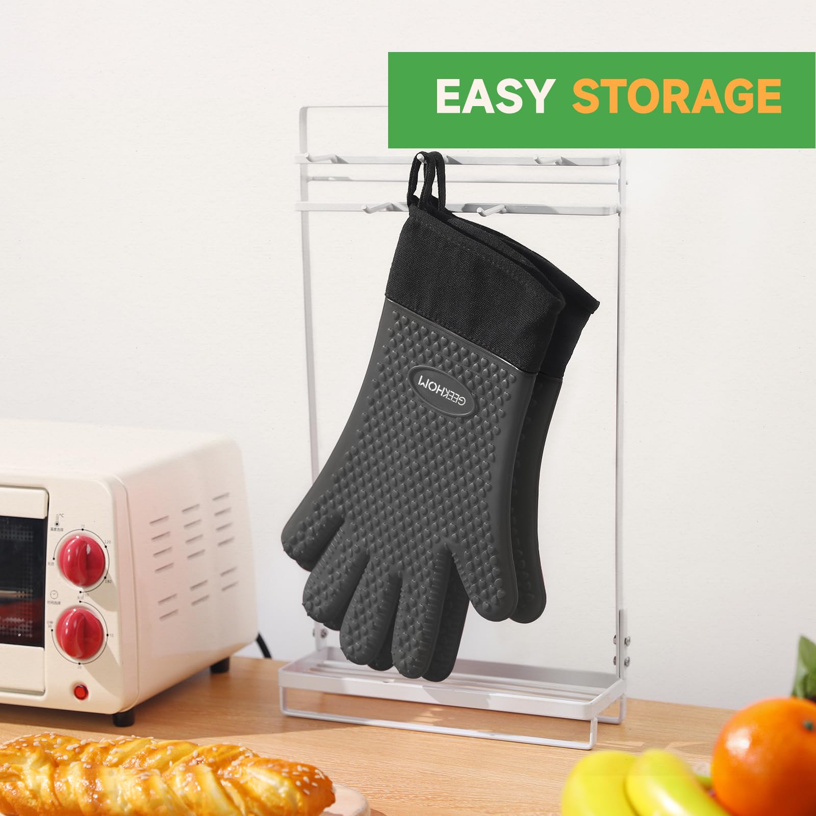 GEEKHOM guantes colgados con lazo para ahorro de espacio