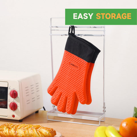 GEEKHOM guantes naranja en ambiente de cocina para estilo y visibilidad