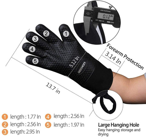 GEEKHOM guantes sujetando termómetro y pinzas con precisión