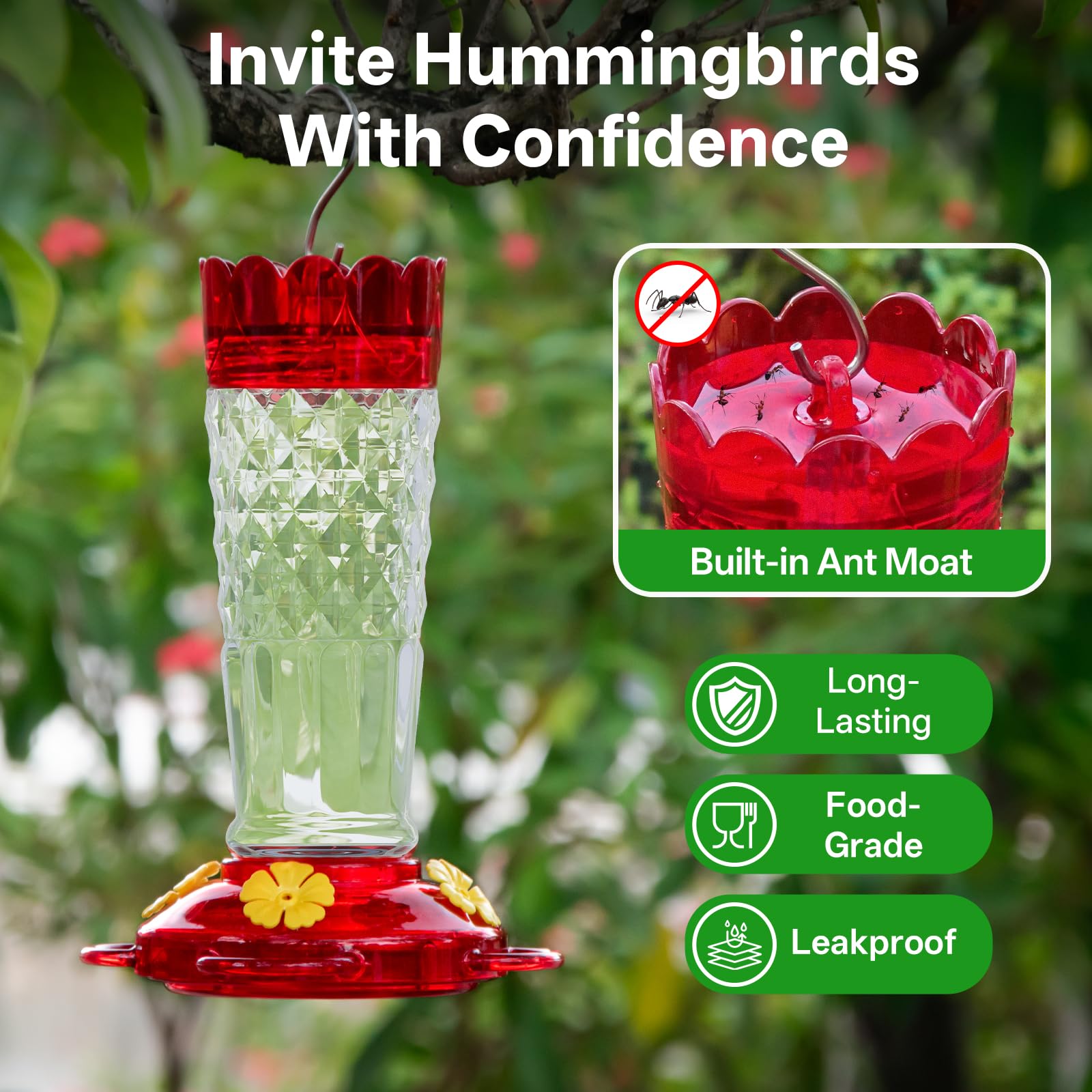 GelinRedcap detalle de base y flores que atraen colibríes eficientemente