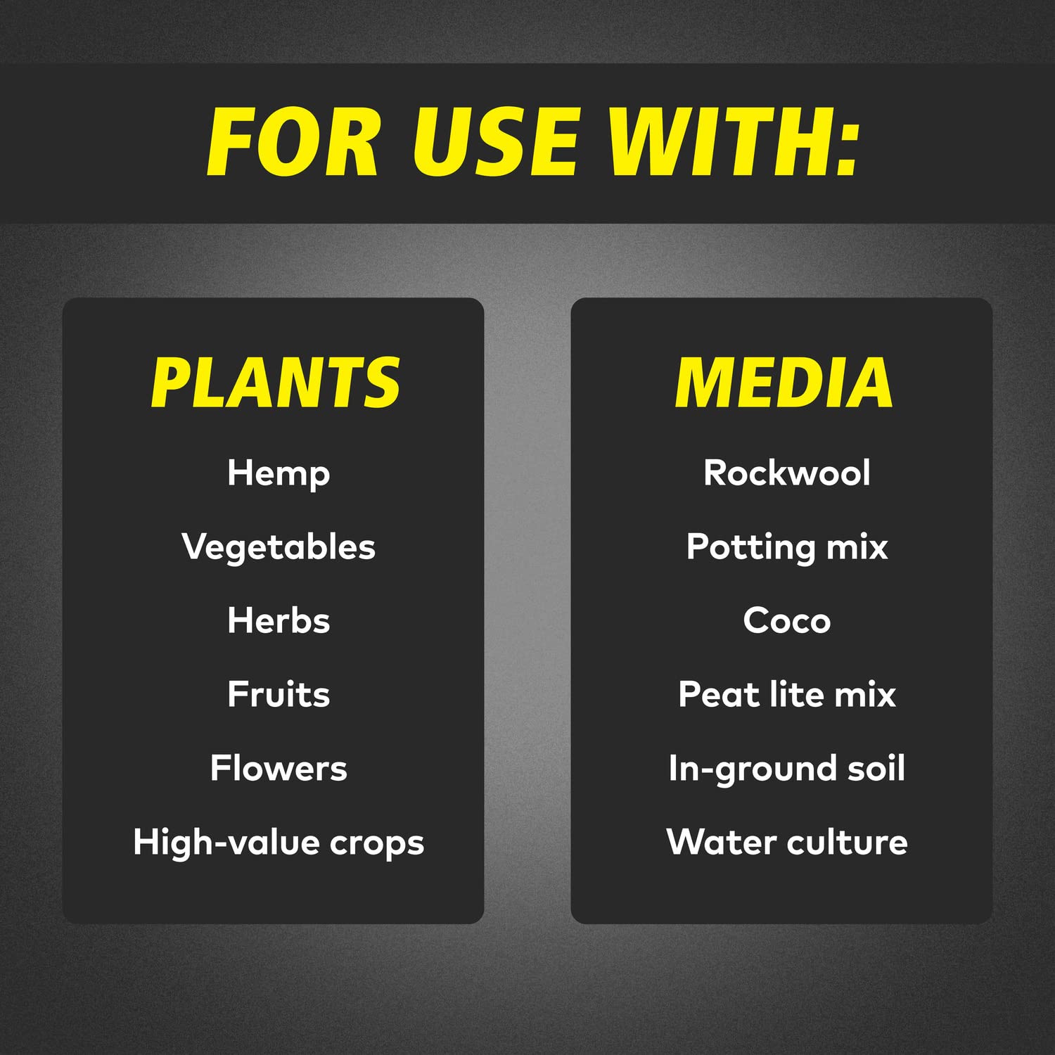General Hydroponics embalaje del kit de tres frascos listo para envío