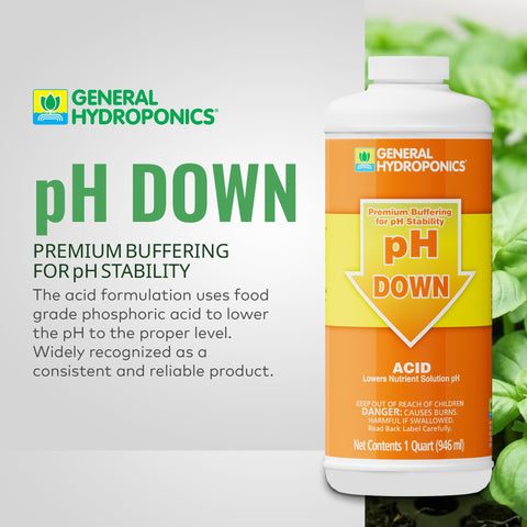 General Hydroponics detalle de etiqueta con instrucciones claras y beneficios