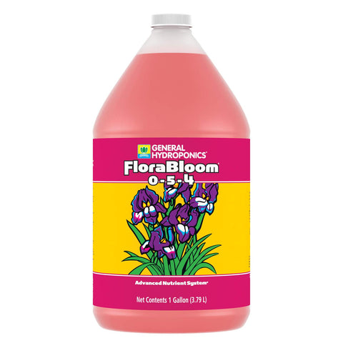 General Hydroponics botella frontal mostrando diseño y volumen, confianza en el producto