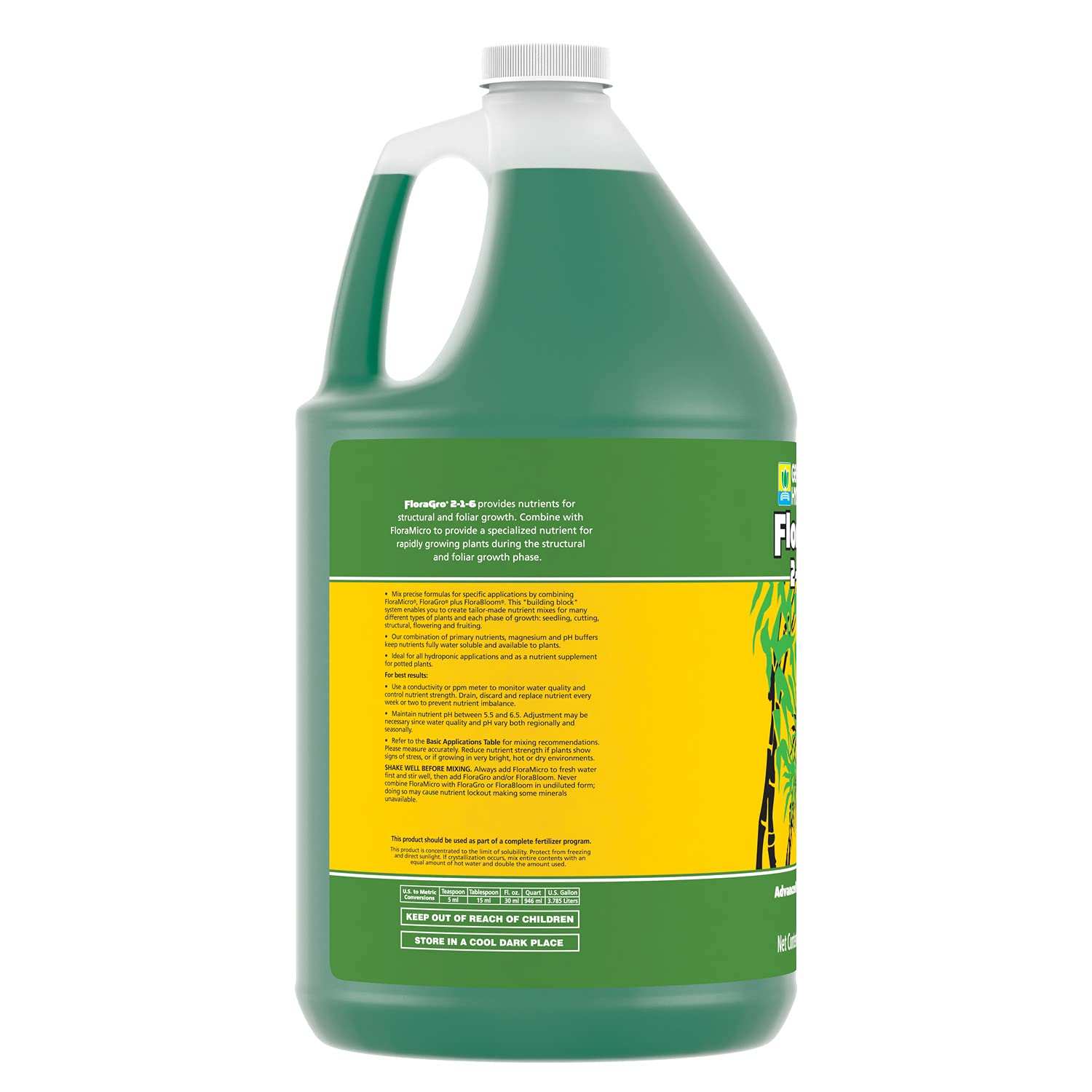 General Hydroponics riego en maceta promoviendo raíces más fuertes