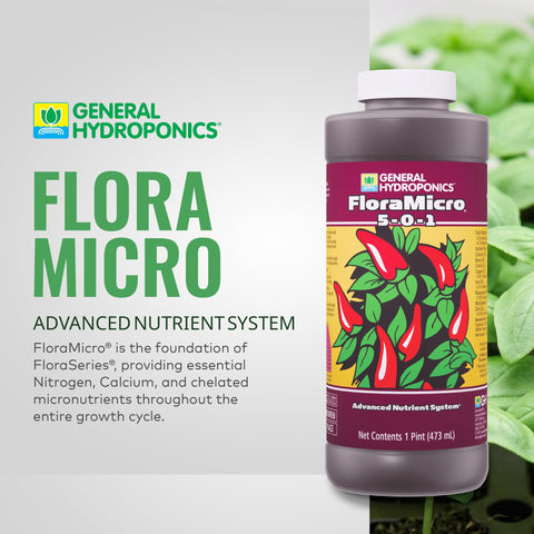 General Hydroponics primer plano de la etiqueta con instrucciones legibles