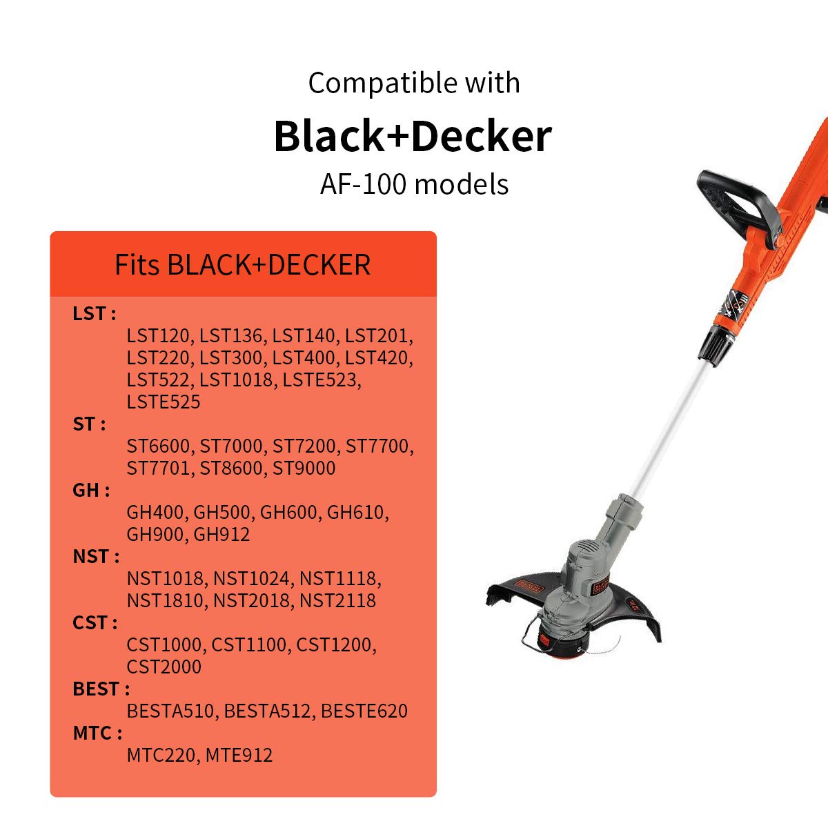 Generep carrete instalado en desbrozadora Black & Decker demostrando fácil montaje