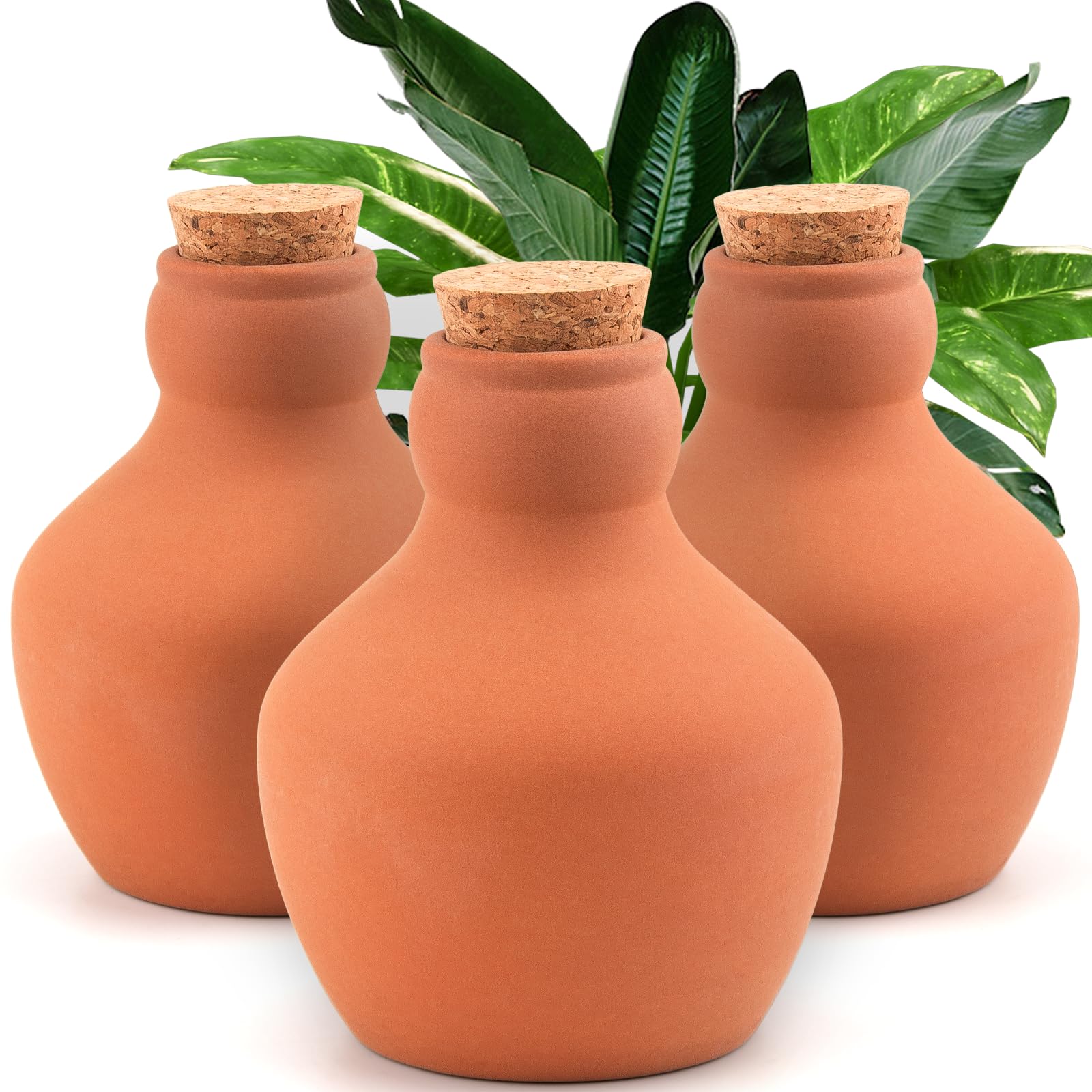 Generic olla frontal pack 3 mostrando diseño y capacidad 520ml para riego prolongado