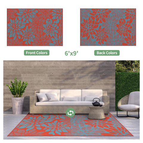 GENIMO alfombra junto a una silla para comparar tamaño 6'x9' práctico