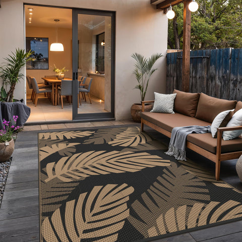 GENIMO reversibilidad doble cara con patrón de hojas, versatilidad de estilo