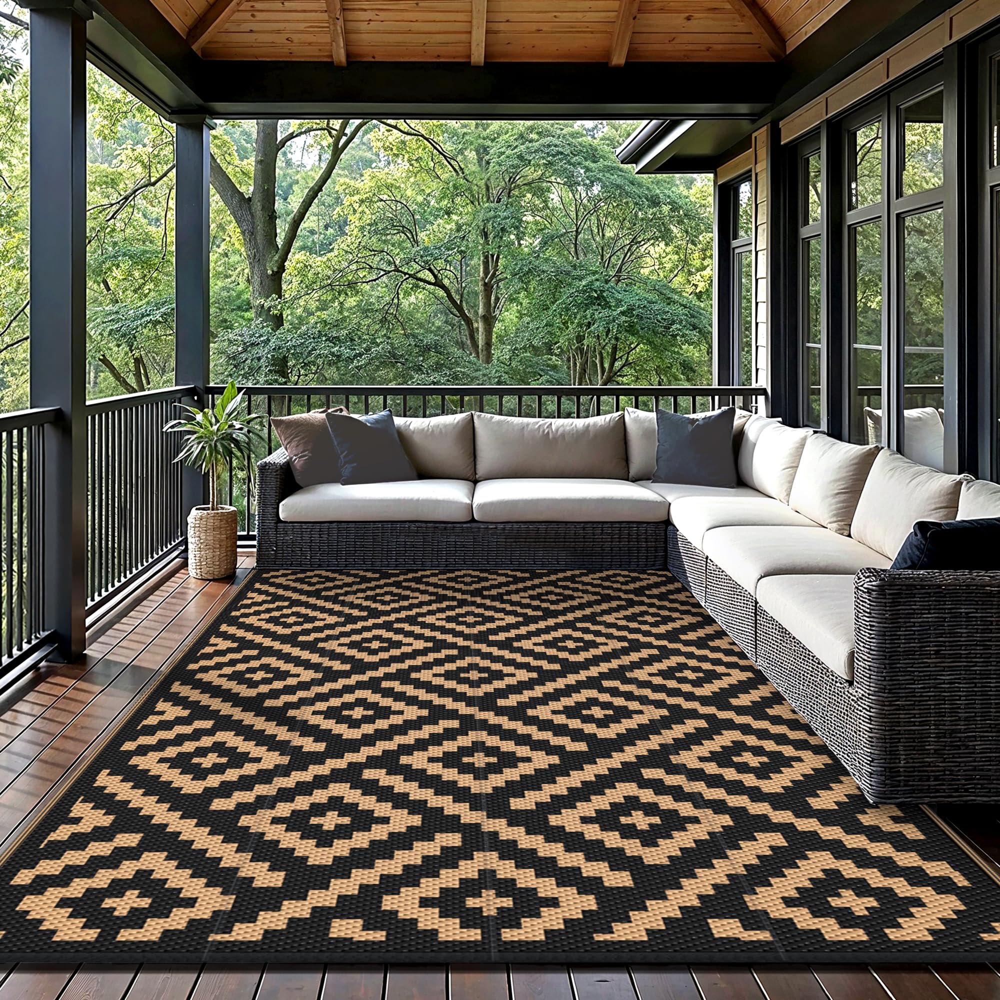 GENIMO alfombra en camping, protege y facilita limpieza en exteriores