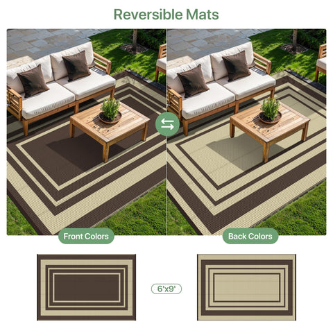 GENIMO alfombra instalada en patio con muebles aporte de confort