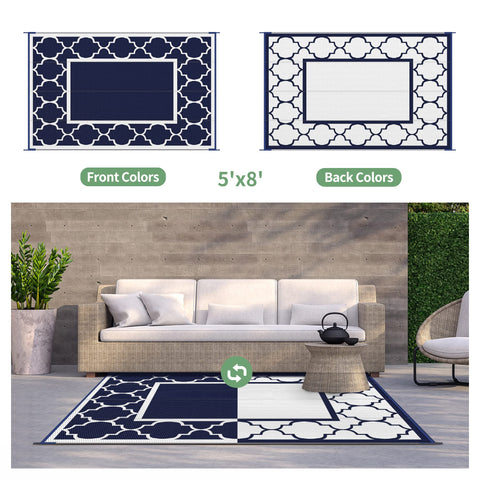 GENIMO alfombra en patio con muebles que crea zona cómoda y elegante