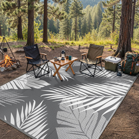 GENIMO alfombra colocada en porche con muebles, crea zona exterior acogedora