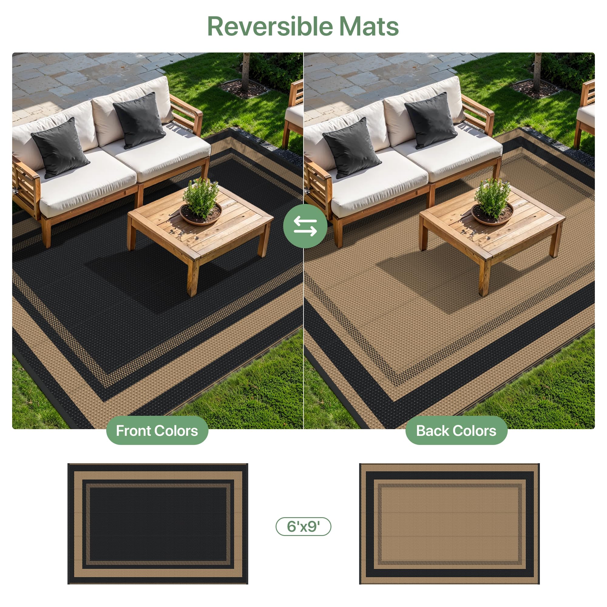 GENIMO alfombra en porche con muebles creando zona exterior acogedora