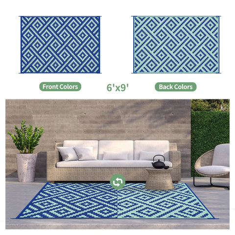 GENIMO alfombra en patio junto a muebles que facilita uso exterior