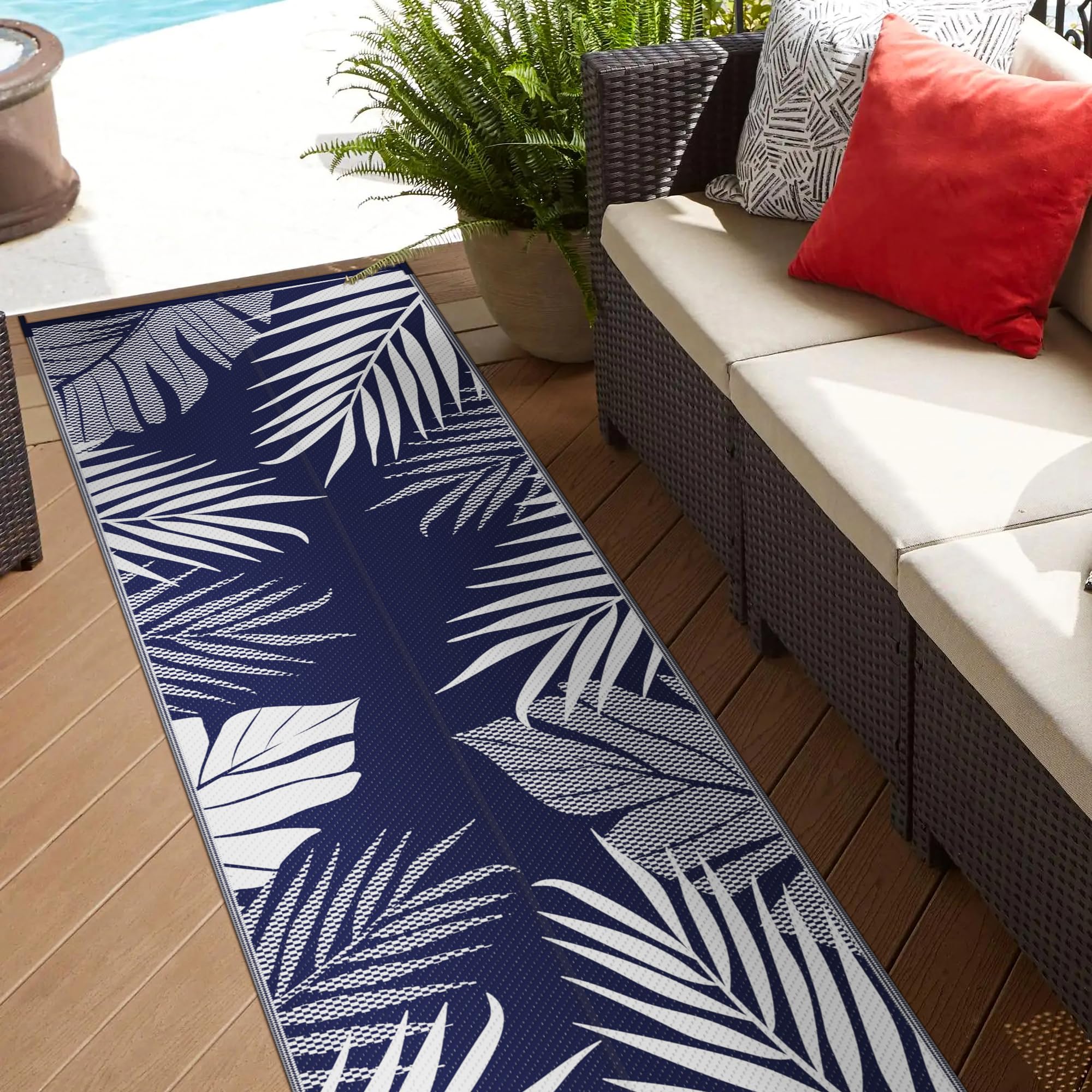 GENIMO alfombra en uso en patio aportando confort y fácil limpieza