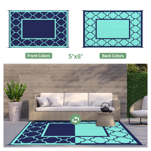 GENIMO alfombra colocada en patio con muebles, mejora la zona exterior